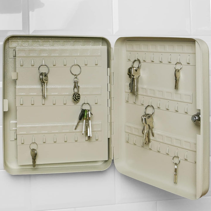 PrimeMatik - Schlüsselkasten mit 45 Schlüssel Haken mit Schloss