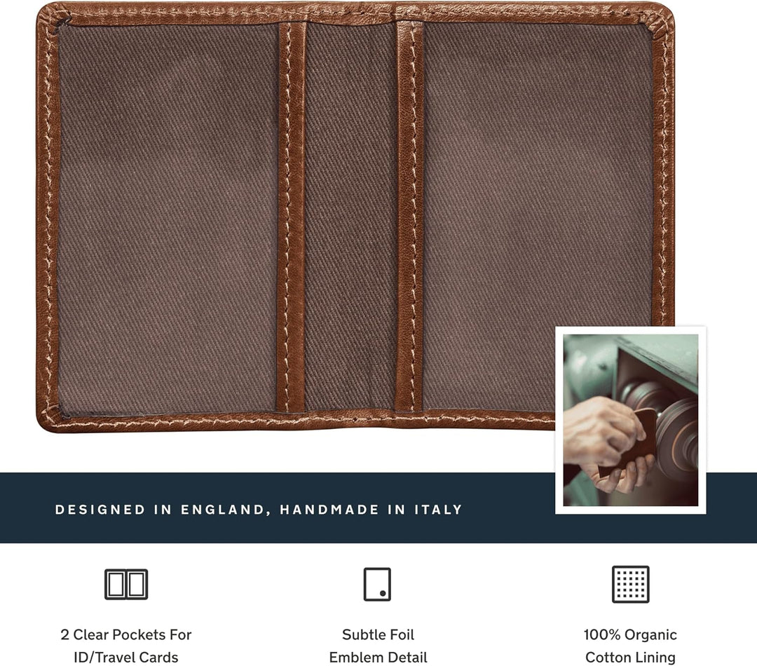 Maxwell Scott - Personalisierte Luxuriöses Leder-Reise-Kartenhalter für Männer mit Ausweisfach - Han