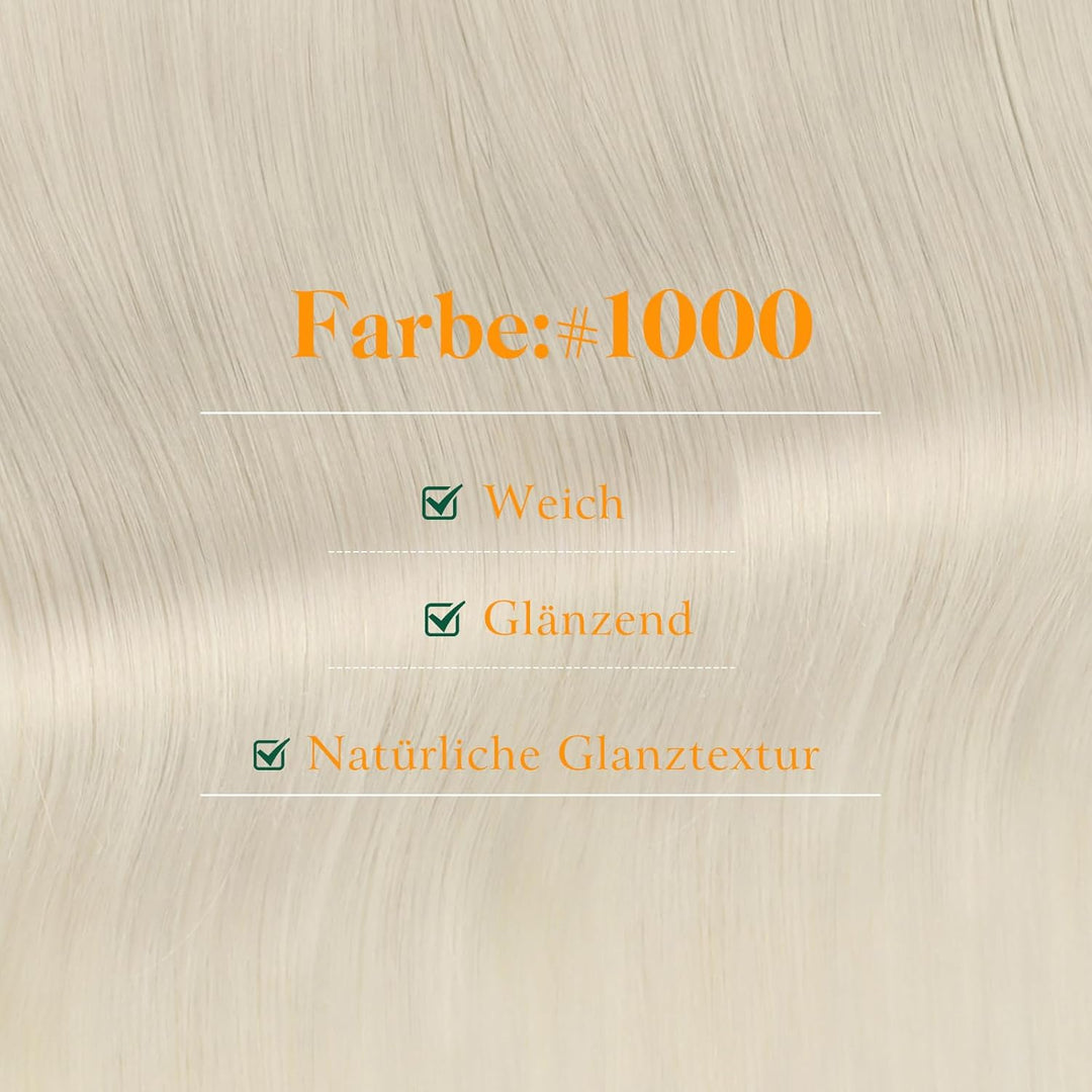 Easyouth Tape Extensions Echthaar Blond Tape in Haar Extensions Farbe Blond Weiss 12 Zoll 20g Echtha
