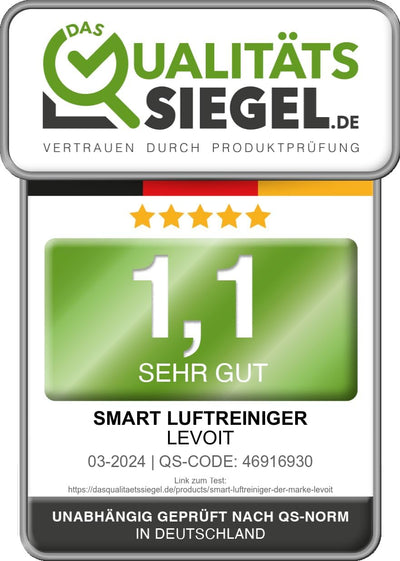 LEVOIT Luftreiniger H13 HEPA Filter für Allergiker, Luftfilter gegen 99,97% von Staub Pollen Gerüche