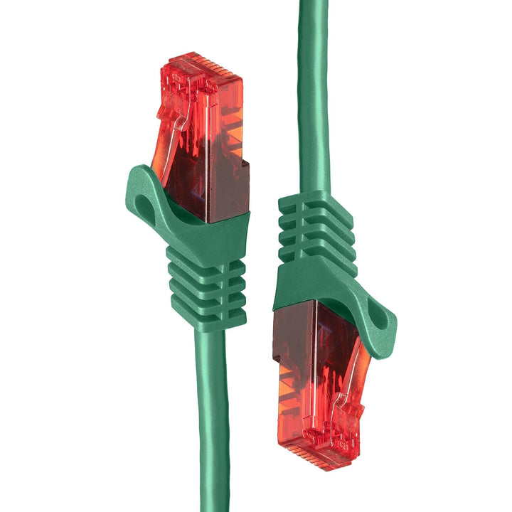 BIGtec - 10 Stück - 15m Gigabit Netzwerkkabel Patchkabel Ethernet LAN DSL Patch Kabel grün (2x RJ-45