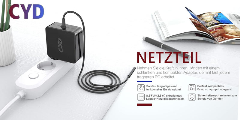 CYD 15V 4A 60W Ladegerät-Notebook Netzteil für Laptop-Ladekabel-Universal Microsoft Surface Pro 3 4
