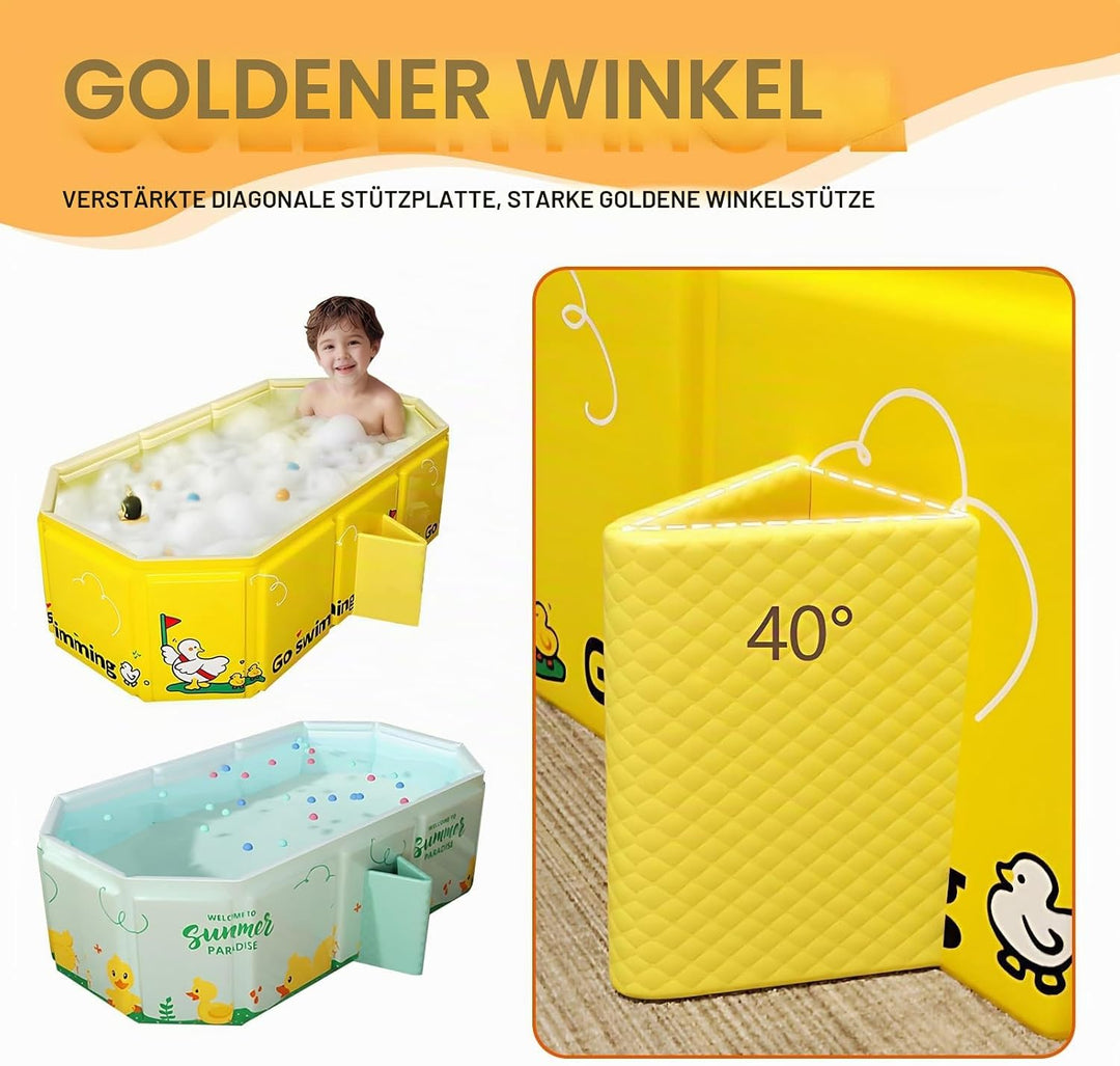 Babywanne, Faltbare Badewanne, Grosse Kleinkind Badewanne, Tragbare mit Ablassschraube von Kindern i