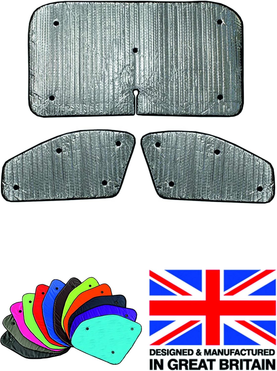 Thermo-Jalousien Kombatibel Mit Vauxhall Vivaro Combi (2014-2019)(Frontset) Rückenfarbe in Anthrazit
