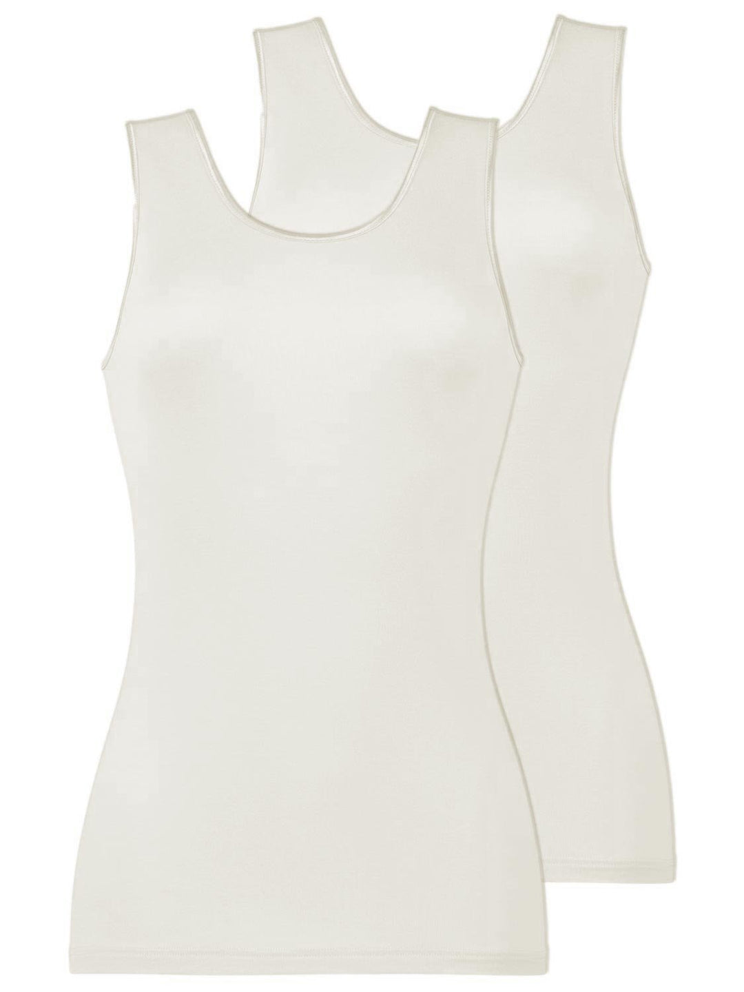 Sangora 2er Sparpack Damen-Achselhemd 8010790 = M in wollweiss