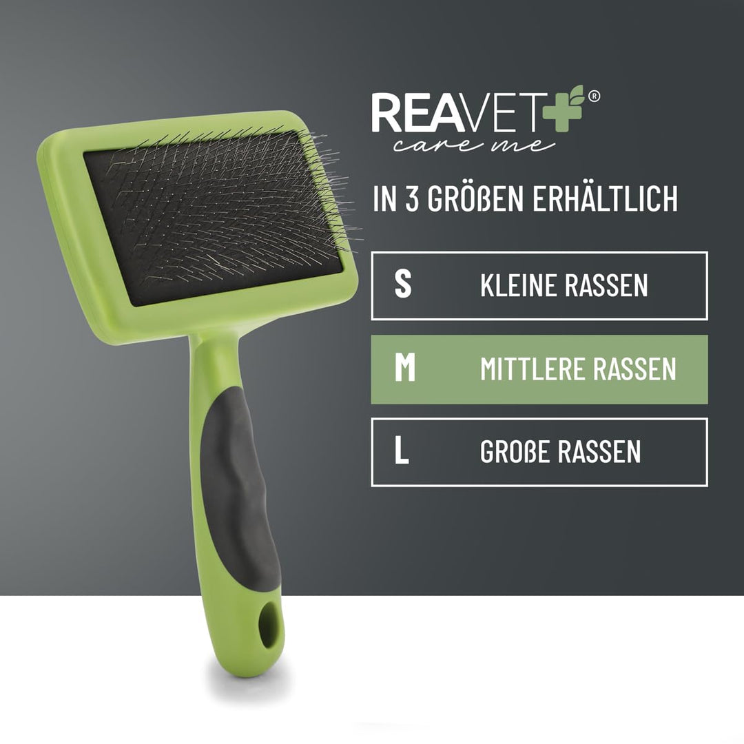 TESTURTEIL SEHR GUT 05/24 ReaVET Hundebürste, Katzenbürste, Zupfbürste für Langhaar Hunde & Katzen I