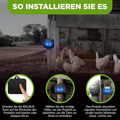 ISOTRONIC Solar Tiervertreiber gegen Wildtiere wie Waschbären, Rehe, Füchse, Wildschweine u.v.m. – 6