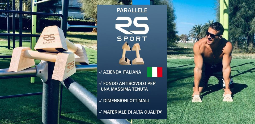 RS SPORT Calisthenics, Parallele aus Holz, niedrige Paralletten, Paralleline, Calisthenics, Push Up