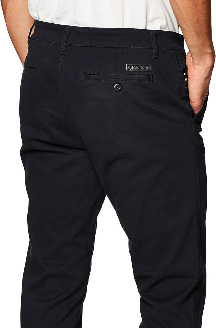 Southpole Herren Flex Stretch Basic Lange Chinohose Lässige Hose 38W / 32L New Navy (Neu), 38W / 32L