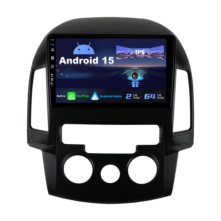 SXAUTO Android 12 IPS Autoradio für Hyundai I30 (2006-2011) - Eingebaut CarPlay/Android Auto - Rückf