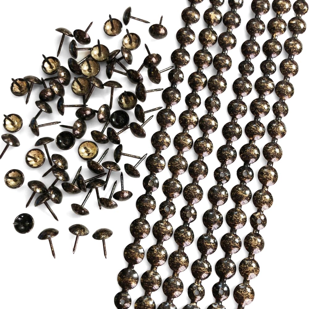 Dekorativer Nagelstreifen/Nagelbänder, Nickel/Messing/Bronze, 10 m, für Sofas, Polstermöbel, Möbelzu