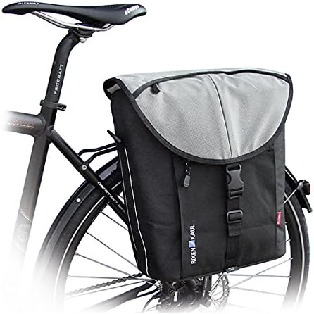 KLICKFix Gepäckträgertasche Cita Vario, Schwarz/Silber, 16 x 30 x 35 cm, 20 Liter