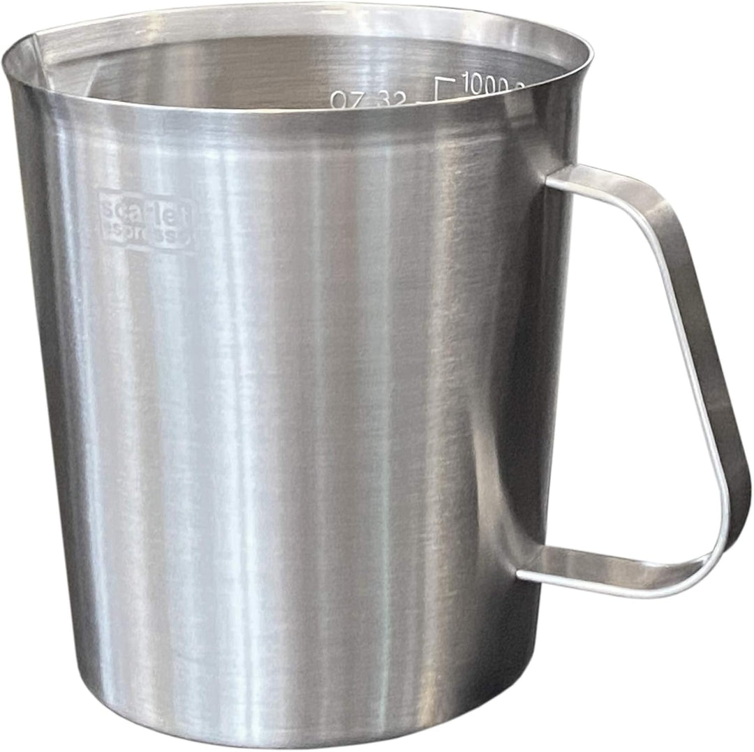 Milchkännchen »Graduata« Messbecher Pitcher Krug Gastro Milchaufschäumer Skala aus Edelstahl mit Gri