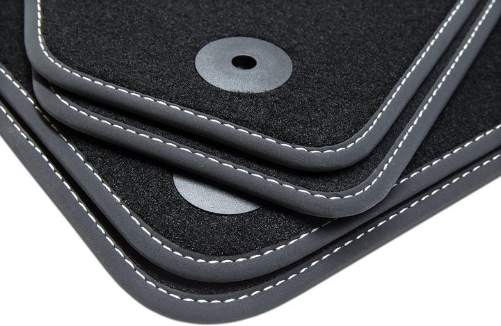 tuning-art V213-FBA Fussmatten Exclusive für VW Sharan 2 Seat Alhambra 2 7N 5 Sitzer 2010-2022 Silbe