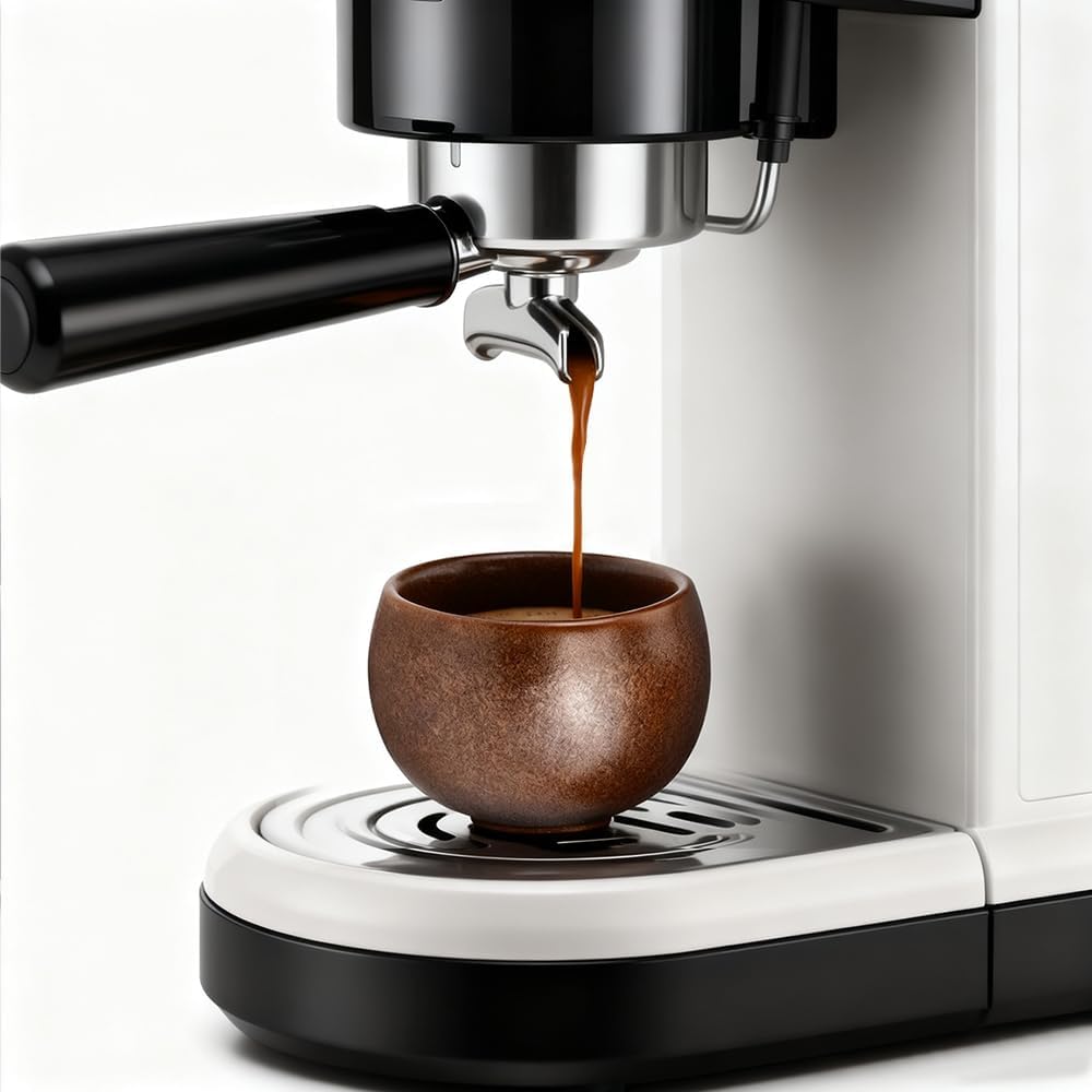 Espressotassen Set, 5-Teilig Espressotassen Steingut 50ml, Espresso Tassen Set, Dickwandig Keramik K