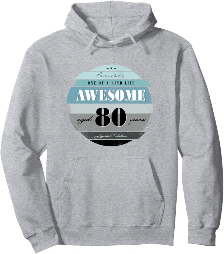 80th Birthday Gifts Retro Vintage Awesome Aged 80 years old Pullover Hoodie