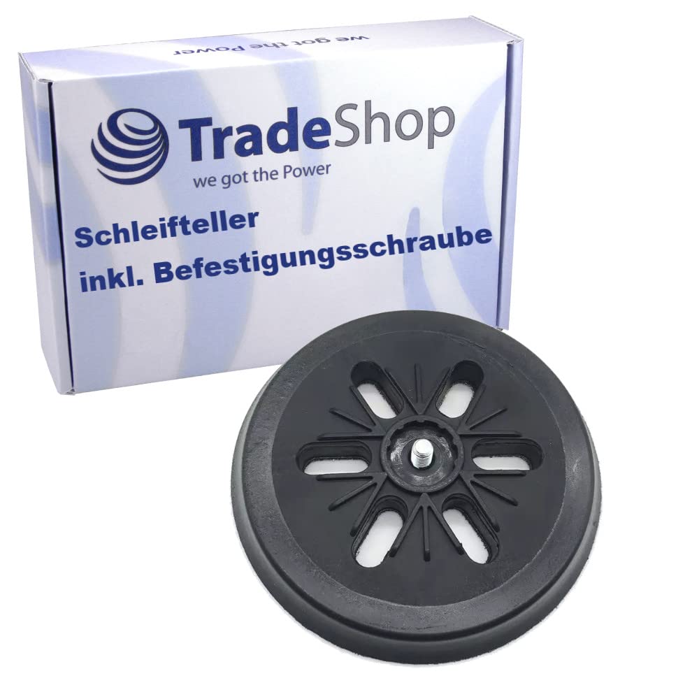 Trade-Shop 6-Loch Klett Schleifteller Stützteller Haftteller Ø150mm inkl. M8 Schraube kompatibel mit