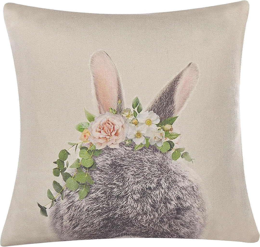 Dekokissen 2er Set Hasenmotiv mehrfarbig 45 x 45 cm Baumwolle/Polyester Fatsia