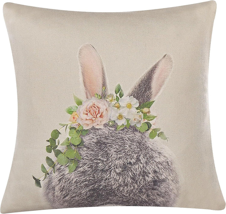 Dekokissen 2er Set Hasenmotiv mehrfarbig 45 x 45 cm Baumwolle/Polyester Fatsia
