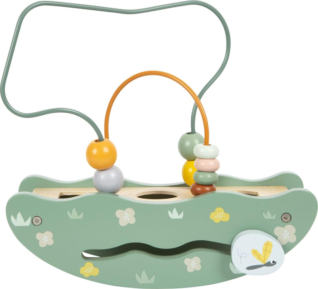 small foot Motorikschleife mit Wippe „Safari“, Holzspielzeug mit vielfältigen Spielfunktionen, ab 12