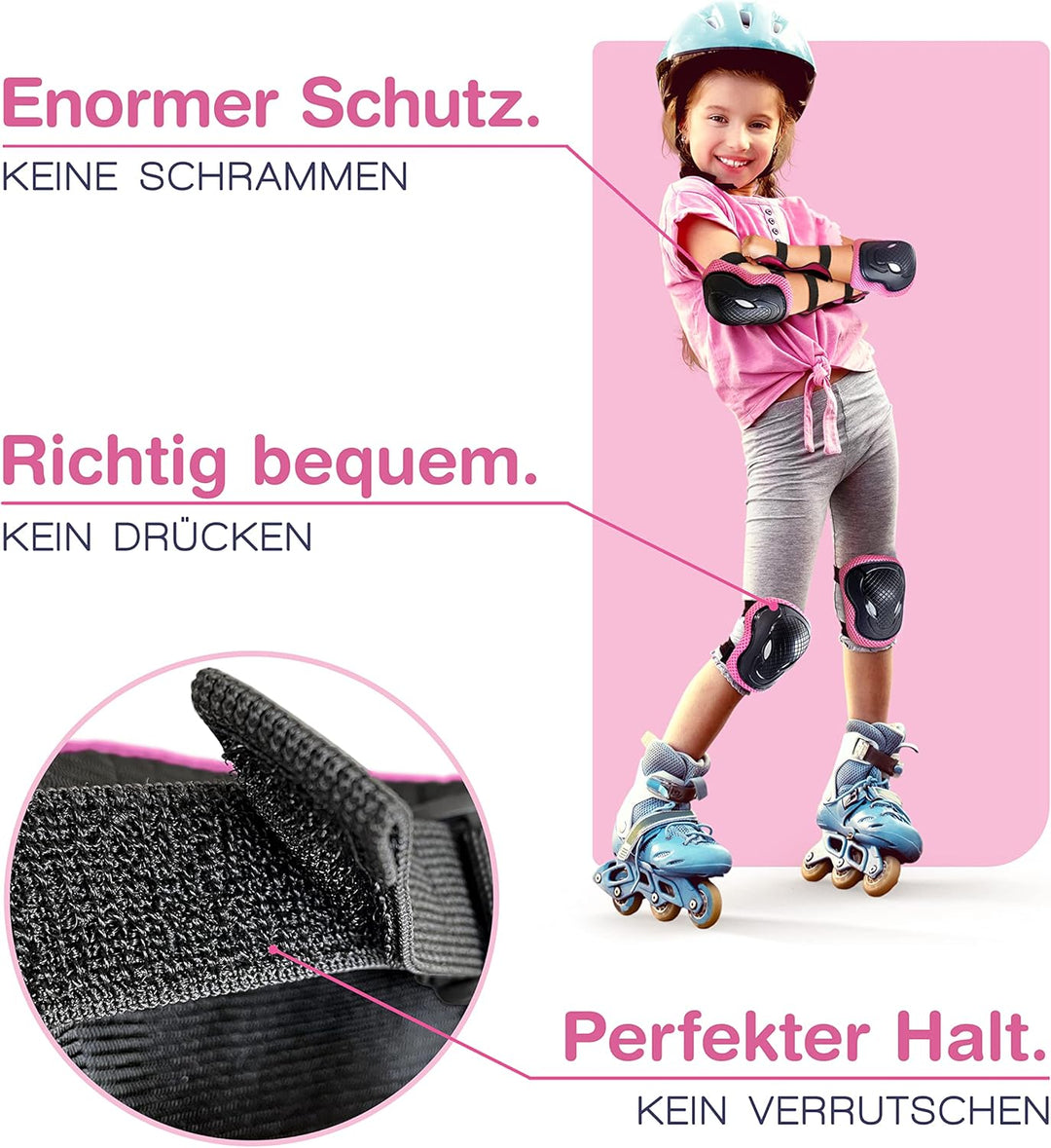 Liebkern Knieschoner Kinder - Ab 2 Jahre - Sicherheitsgeprüft und Komfortabel - Robuste Inliner Scho