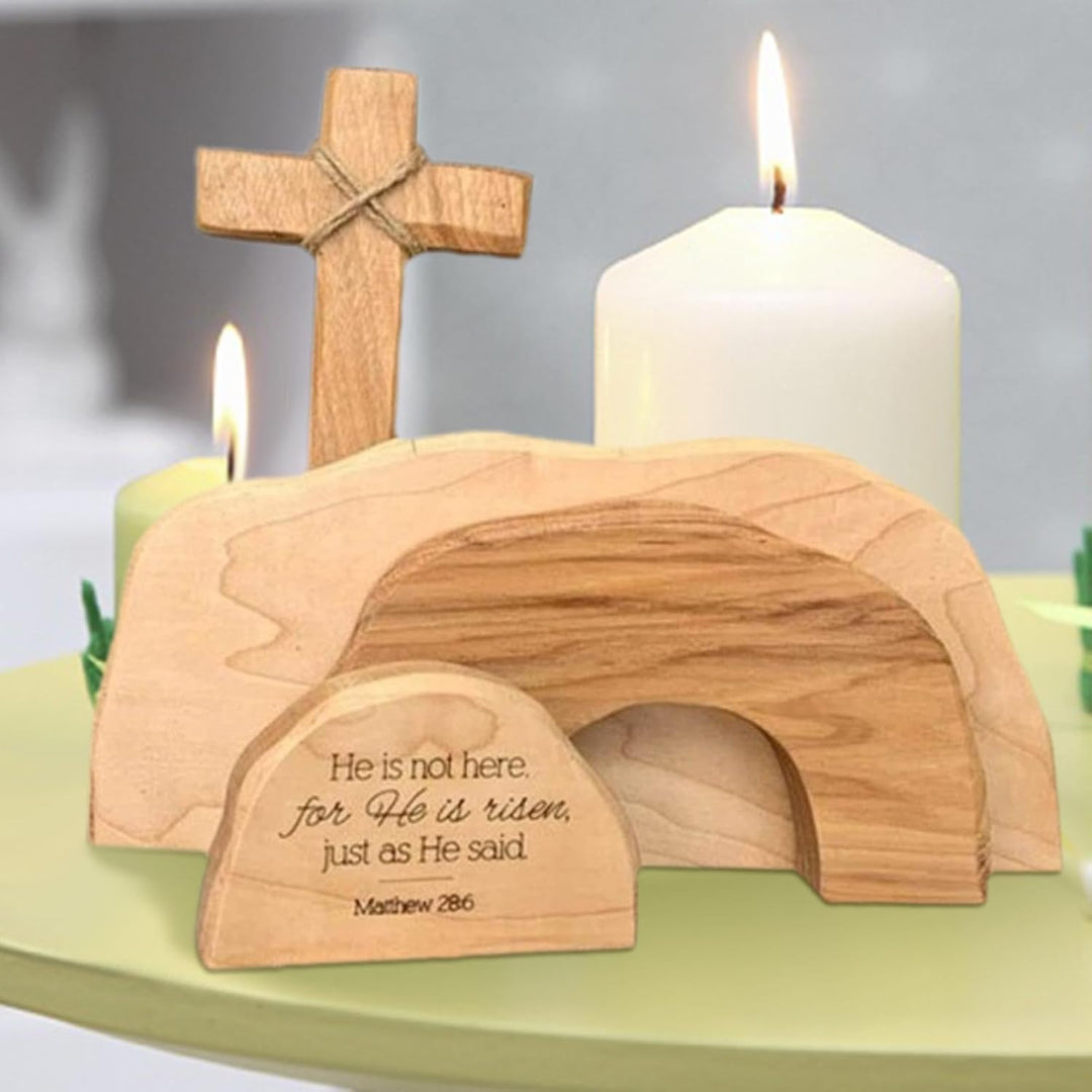 Osterszene Ostern Auferstehungs Szenen Set Osterkrippe Set Mit Mit Dem Leeren Grab Und Kreuz, Jesus