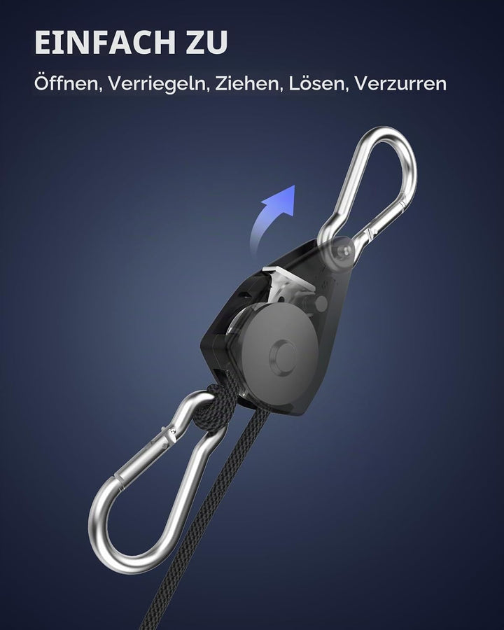 VIPARSPECTRA Verstellbar Seilspanner 12 Stück, Robust Spanngurte mit Ratsche Haken Verstellbar, 1/8"