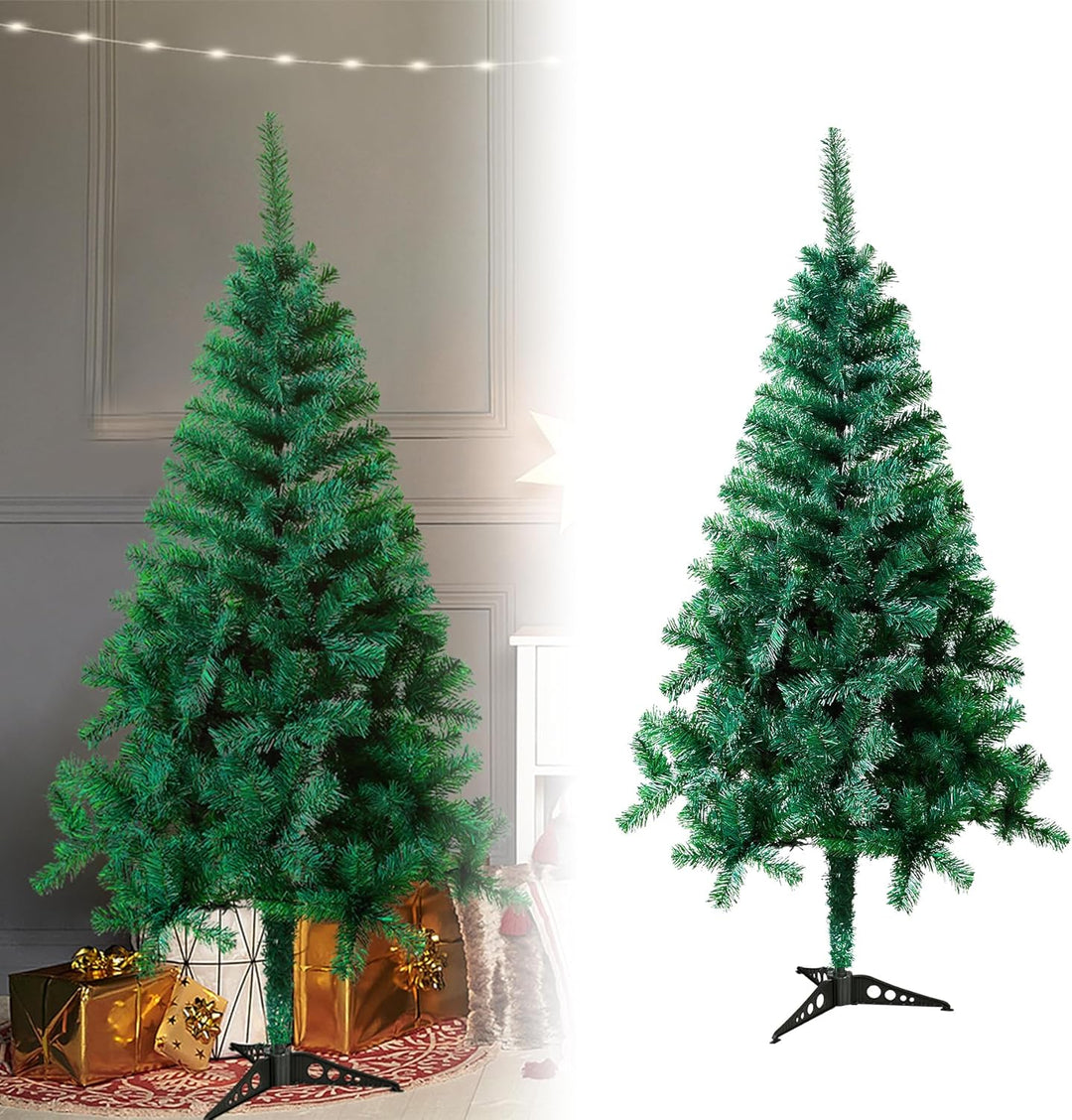 Froadp 120cm Künstlicher Grün PVC Weihnachtsbaum Tannenbaum Kiefernadel(Grün PVC, 120cm) 120cm Grün