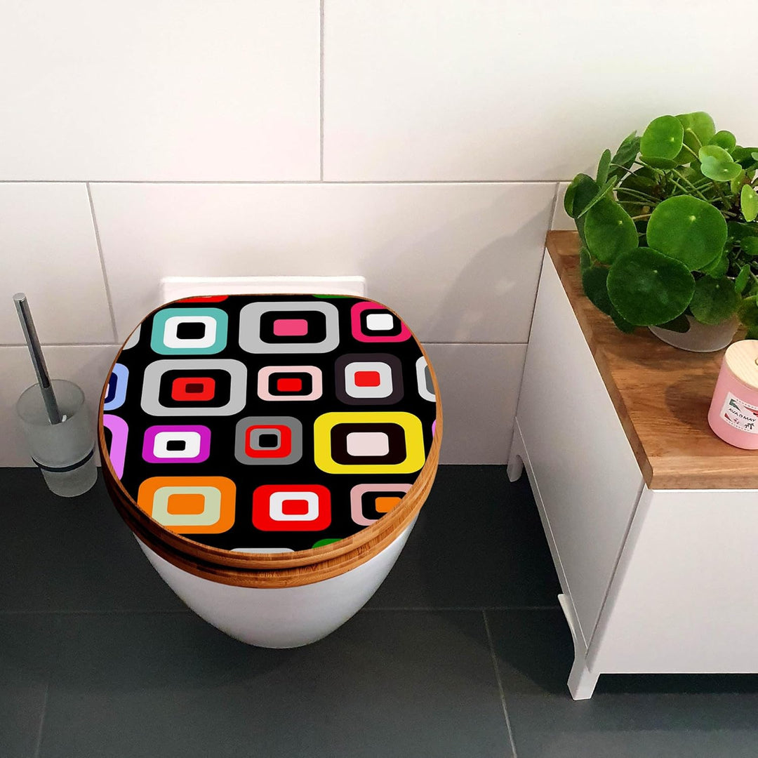 banjado Design WC Sitz Bambus Absenkautomatik 45,8x37,5cm - Toilettendeckel mit Absenkautomatik Holz