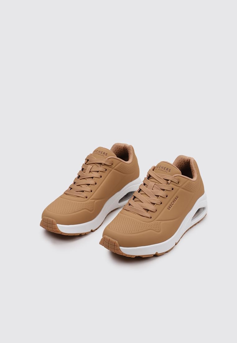 Skechers Herren UNO Stand On AirSneaker 39.5 EU Tan Durabuck Trim, 39.5 EU Tan Durabuck Trim