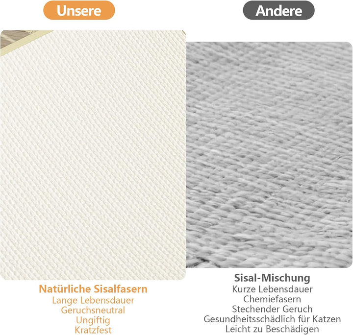 Kratzbretter Katze, 2-in-1 Kratzbrett Katze Sisal, Grosses Kratzpappe für Katzen, Multifunktional Kr