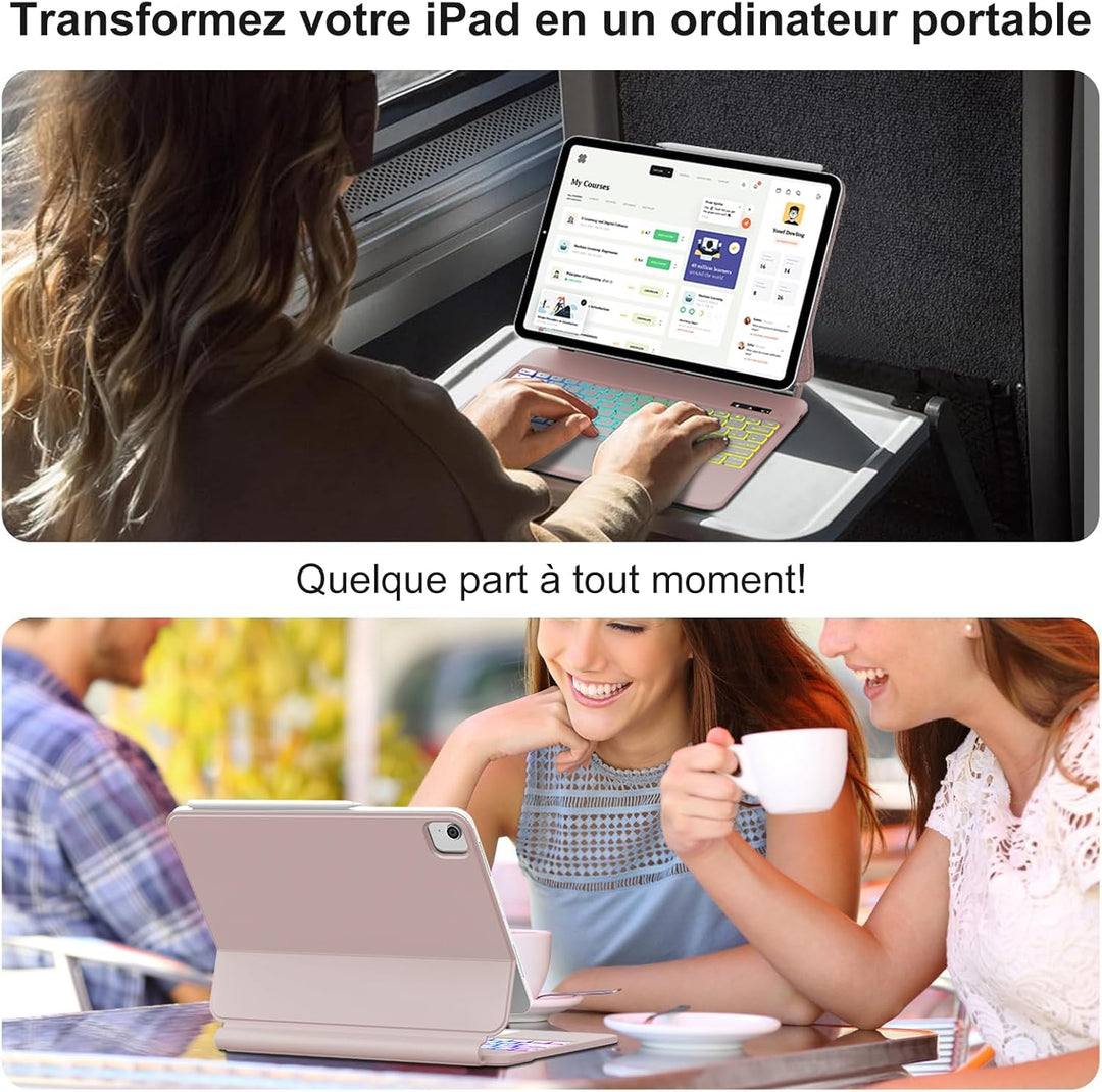 Magic Keyboard für iPad Air 13 Zoll 2026/2025/2024 (M4/M3/M2), iPad Pro 12.9 Zoll (6/5/4/3 Gen), Hül