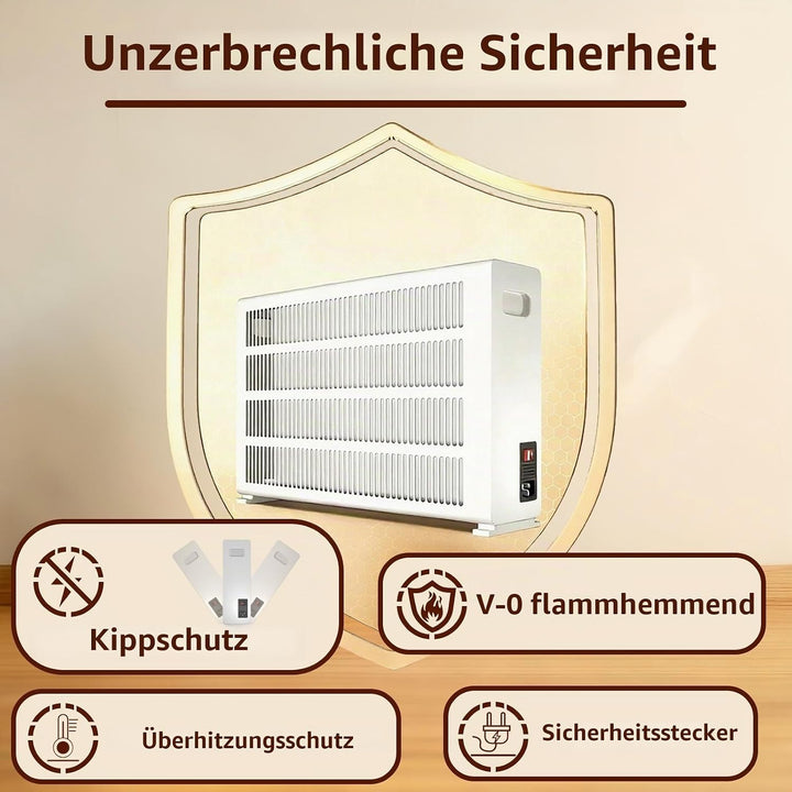 1000W Elektroheizung Standgerät, Electric Heating mit modernem Stil - Elektrisch heizung starke Wärm