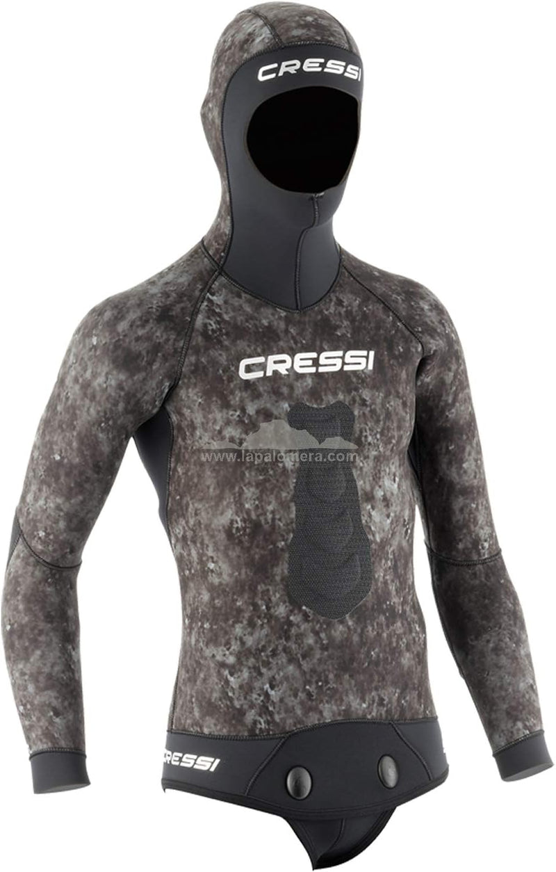 Cressi Tracina Jacket Wetsuit - Freitauchen und Fischen Neoprenanzug Jacke in Neopren Gefüttert Auss