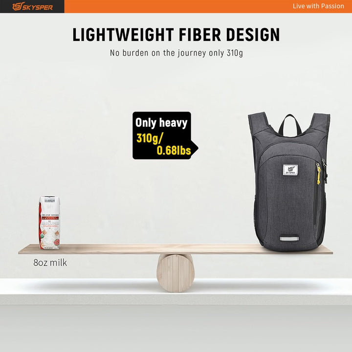 SKYSPER 10L/15L/20L Faltbarer Rucksack Ultraleicht Tagesrucksack Wasserfest Daypack Reiserucksack Wa