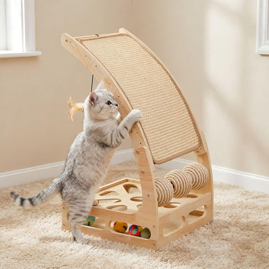 Generisch 2026 Vertical Cat Scratcher Functional Scratching Post |Wear Lint | with Fan Maze Protecto