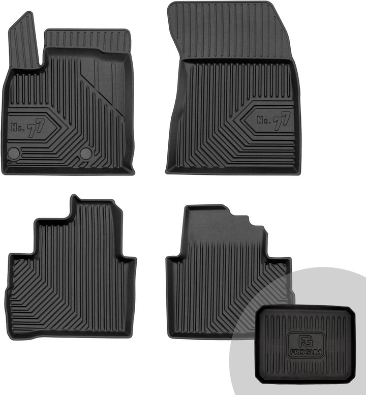 FROGUM No.77 Gummimatten Ganzjahresset von Auto Fussmatten Autofussmatten für Nissan Qashqai III ab