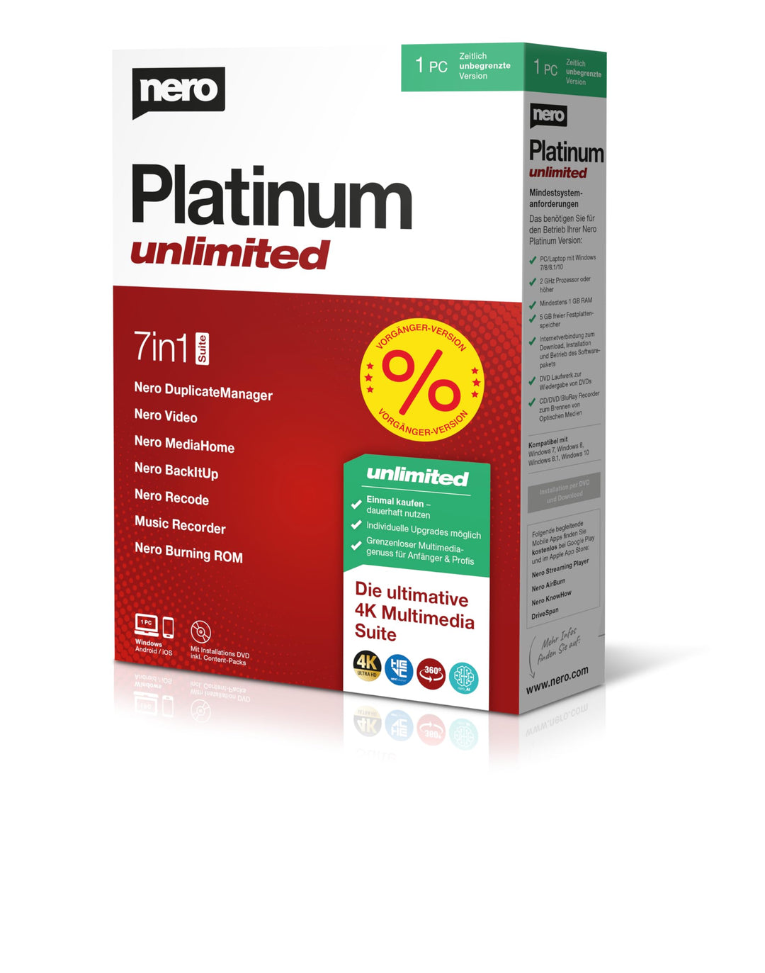Nero Platinum Unlimited - Version 2020 Box Unlimitiert, Box Unlimitiert