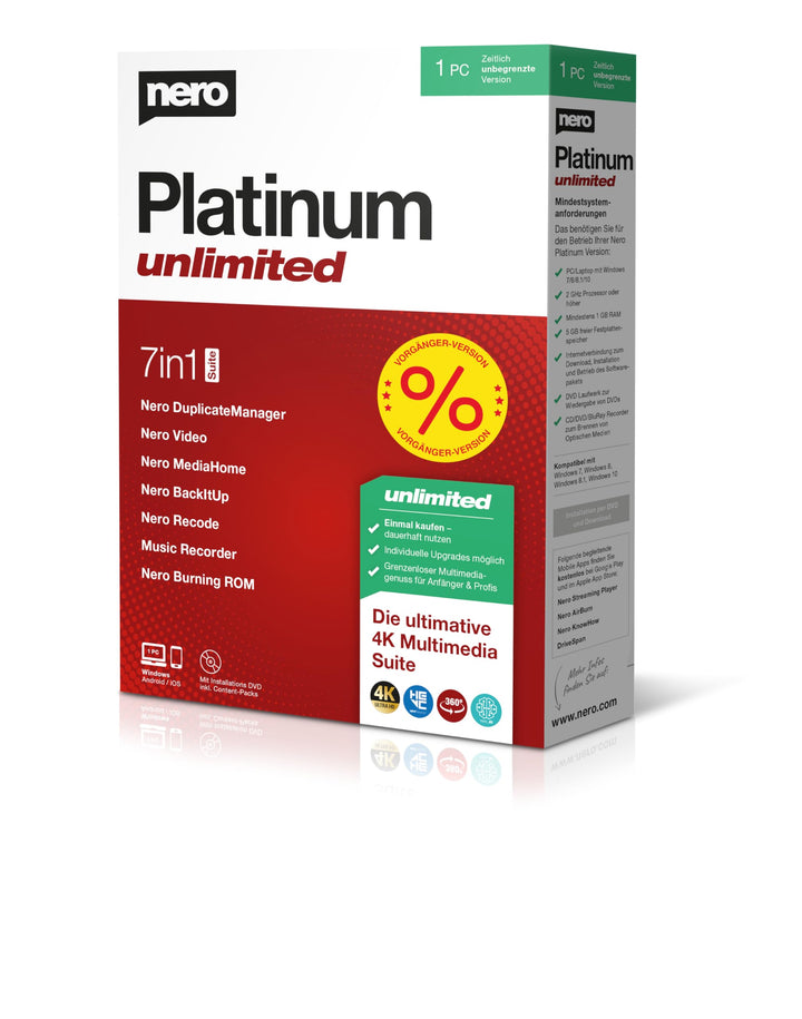 Nero Platinum Unlimited - Version 2020 Box Unlimitiert, Box Unlimitiert