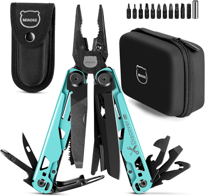 MIAOKE Multitool 23 in 1 with Premium Gift Box, Screwdrivers Saw Screwdrivers Bottle Opener Pliers C
