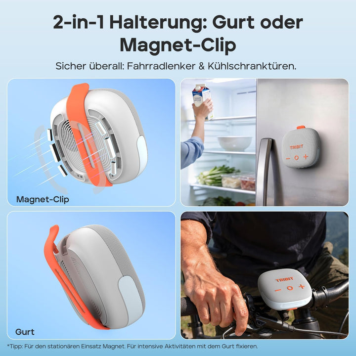 Tribit Bluetooth Portable Lautsprecher StormBox Micro 3, Grayish White