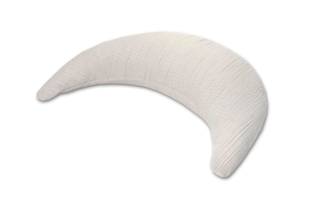 Theraline Musselinmond inkl. Bezug aus 100% Baumwolle, Stillkissen, Bauchstützkissen, Kuschelkissen,