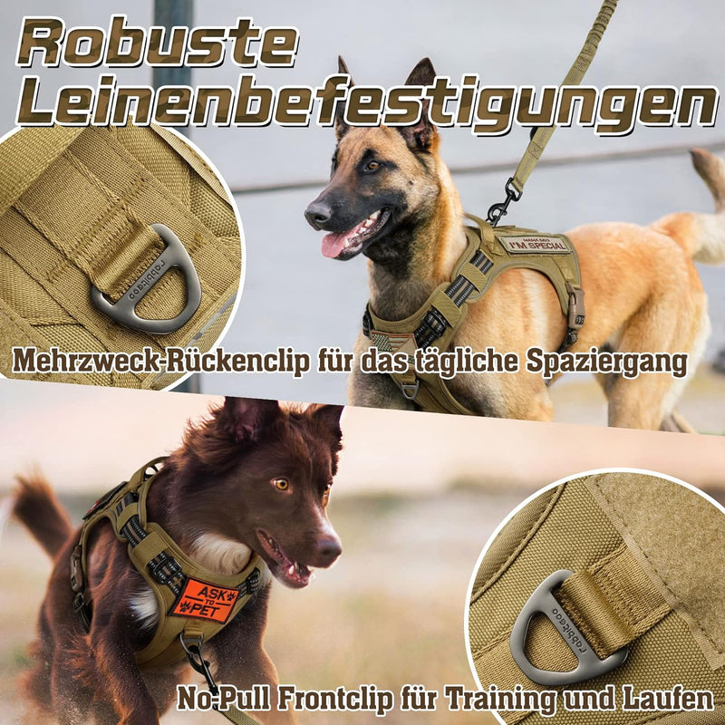 rabbitgoo Hundegeschirr Kleine Hunde, Anti Zug Geschirr Hund Verstellbar mit Griffe Verbreitert, Rob