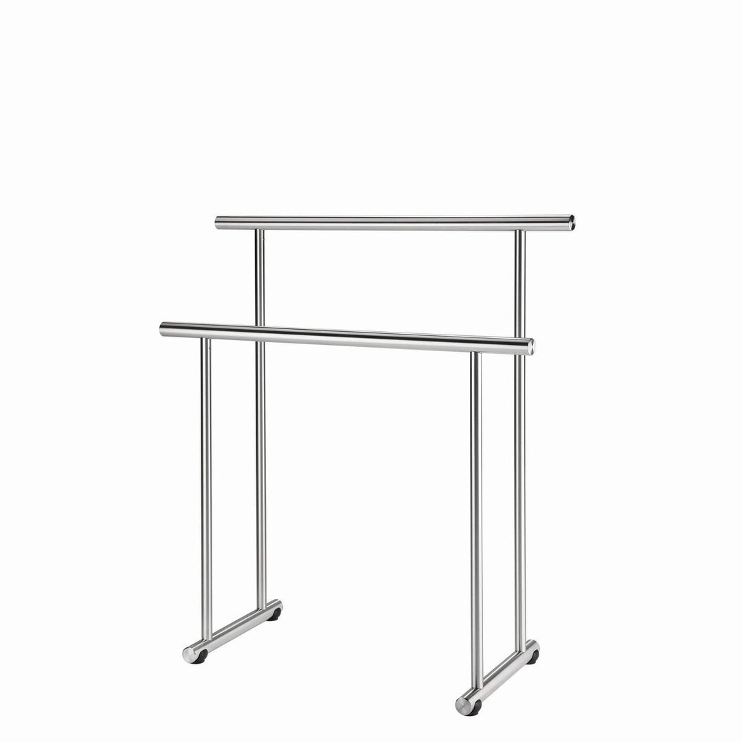 Hiska massiver standfester Handtuchständer aus Edelstahl, freistehender Handtuchhalter, HxBxT: 86x76