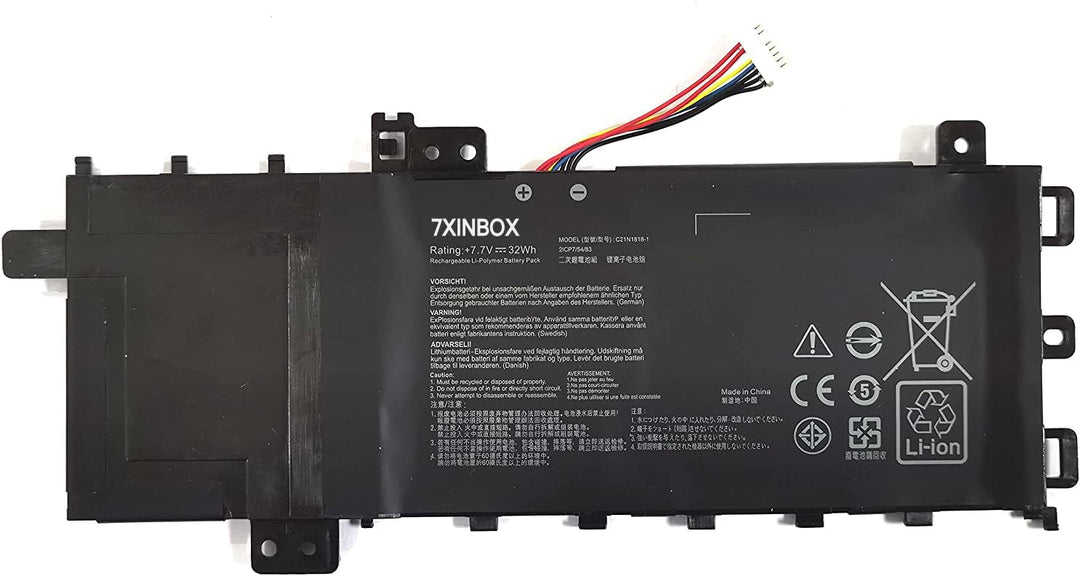 7xinbox 7.7V 32Wh C21N1818 C21N1818-1 0B200-03190800 Laptop Akku Ersatz für ASUS A412FA X412FJ F512F