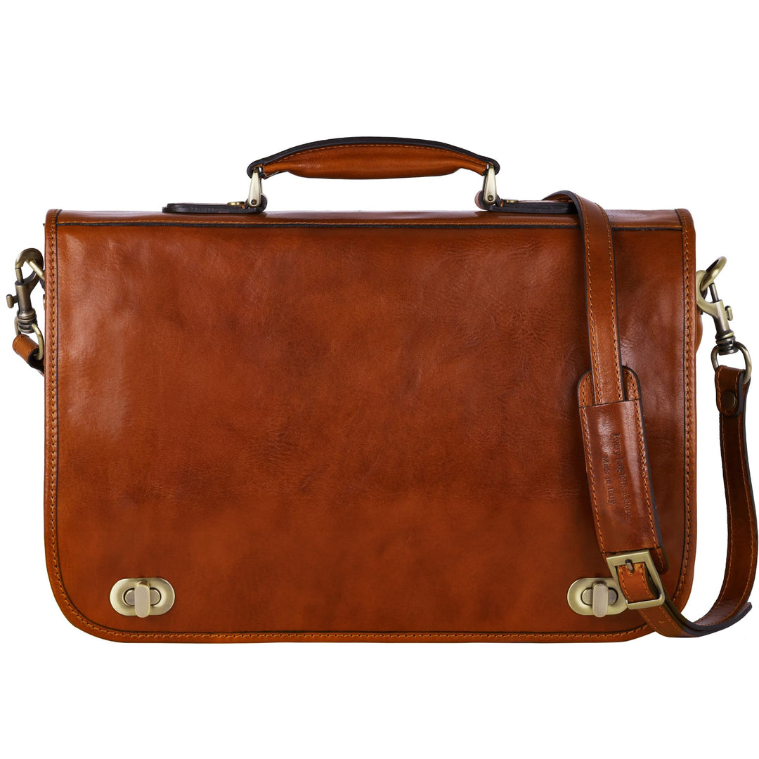 Time Resistance Leder Aktentasche Handgefertigte Umhängetasche Laptop Tasche für bis zu 15 Zoll Lapt