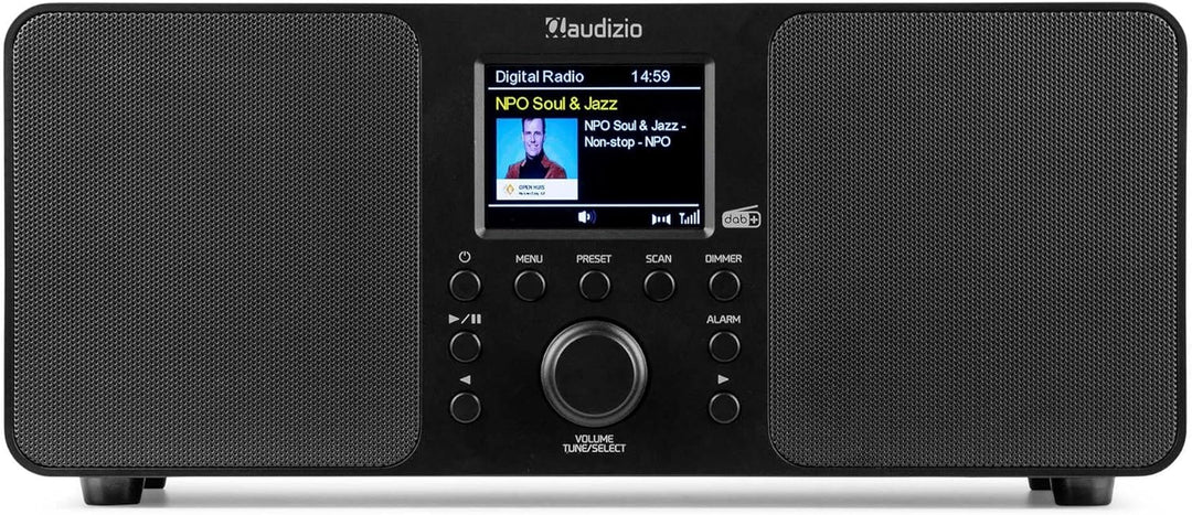 Audizio Genua DAB Radio mit Bluetooth – Stereo DAB Plus Radio mit Fernbedienung, 60 Speicherplätze,
