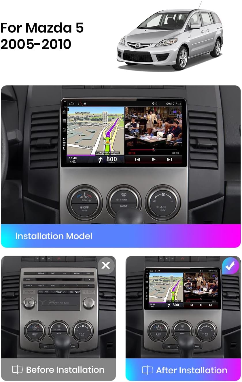 JOYX Android 12 Autoradio Passt für Mazda 5 (2005-2010) - [4G+64G] - Eingebaut DSP/Carplay/Android A