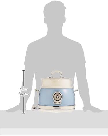 Ariete 2904, Rice Cooker, Reiskocher Slow Cooker, Dampfgarer, Vintage-Linie, 3,5 l, antihaftbeschich