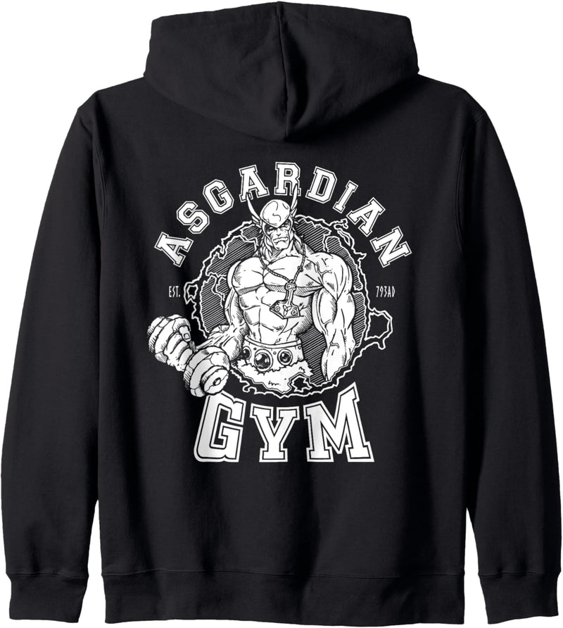 Asgardian Gym - Wikinger Nordisch Gott Fitnessstudio Kapuzenjacke